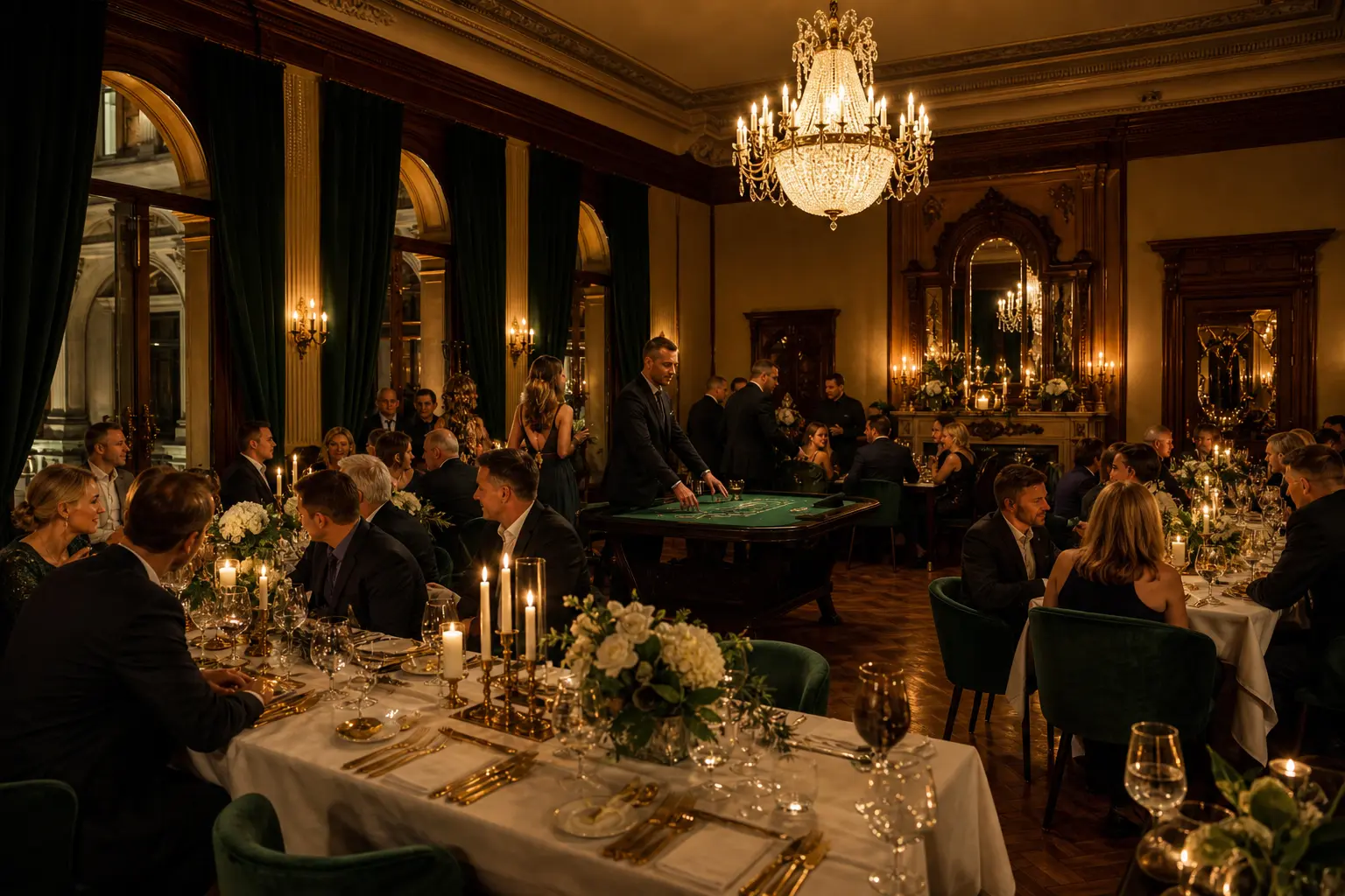 Elegancki wieczór w restauracji z profesjonalnie przygotowaną strefą rozrywki